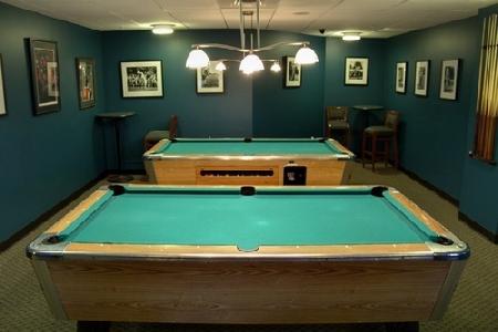 Pool room in lower lobby