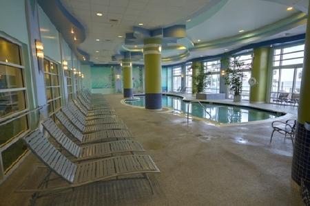 One of two heated indoor pools